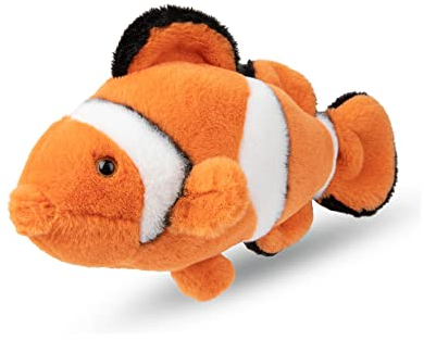 WWF 01285 - Plüschtier Clownfisch, lebensecht gestaltetes Kuscheltier, ca. 18 cm groß, wunderbar weich und kuschelig, Handwäsche möglich