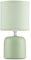 Bloomingtons Direct Mini Bedside Table Lamp with Green Base and Polyester Fabric Lampshade, Main Operated Table Lamp for Living Room, Bedroom