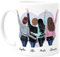 Tassenliebling® - Personalisierte Tasse (4 Freundinnen) mit Spruch selbst gestalten, individuelles Geschenk für beste Freundin, BFF, Kollegin & Arbeitskollegin