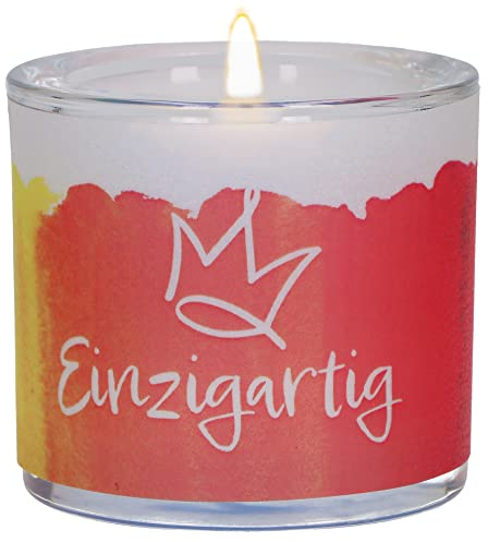 Butzon & Bercker Lichtmomente Windlicht Einzigartig - Teelichthalter mundgeblasen inkl. Teelicht und Geschenkverpackung - christliches Geschenk für die, die einem am Herzen liegen