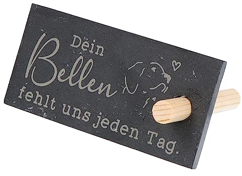 Spruchreif | Schieferkärtchen mit Gravur | Kleine Schiefertafel zum Aufstellen mit Spruch | Schieferkärtchen mit Spruch | Trauer | Trauergeschenk | Erinnerung | Andenken Haustier Hund