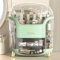 Makeup Storage Organiser with Clear Lid, Skincare Organiser Drawers Beauty Holder Cosmetic Organisers for Bathroom, DressingTable Organisers Dustproof Waterproof (Light Green)