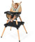 GOPLUS 4 en 1 Chaise Haute Convertible en Table Chaise, Bébé Chaise Plateau 4 Position Réglable Coussin Amovible, Chaise de Table avec Ceinture de Sécurité à 5 points pour Bébé 6-36 Mois (Brun)