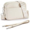 KALIDI Umhängetasche für Damen, mit verstellbarem breitem Gurt und schmalem Riemen, mehrere Taschen, stilvolle Handtaschen, Beige-a