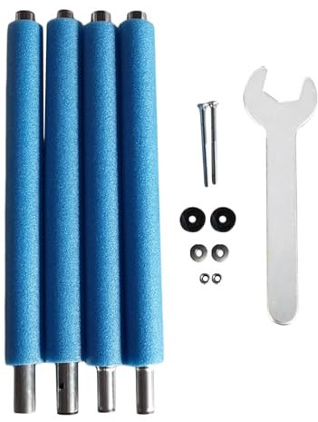 Replacement Trampoline - Trampoline Clamp Replacement| Steel Enclosure Parts for Safety| Replacement Poles with Screws and Wrench| Anti-Collision Protection Trampoline Accessories
