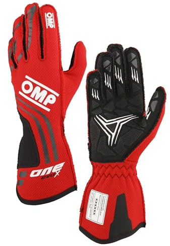 Omp Racing Handschuhe One, EVO-X MY24 FIA 8856-2018, Rot, Größe L