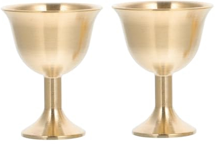 DECHOUS Coupes De Calice En Laiton De Style Rétro Coupes De Temple Gobelets À Vin Petits Verres À Vin Pour La Décoration De Boissons
