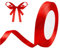 Geschenkband Rot 10mm x 23m Satinband Rot Schleifenband Rot Geschenkband Satinbänder für Geschenkverpackungen, Basteln, DIY, Nähen, Brautparty-Dekoration, Christbaumschmuck