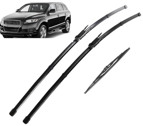 Scheibenwischer Wischerblätter-Set Für Audi Q7 4L 2006–2015, Windschutzscheiben-Fensterbürsten, 26Zoll + 26Zoll + 14Zoll