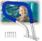 Corrimano per Piscina, 81x57 cm in Acciaio Inox 304 Ringhiera per Scale per Piscina per Assistere Anziani e Persone Disabili Che Entrano o Escono dalla Piscina
