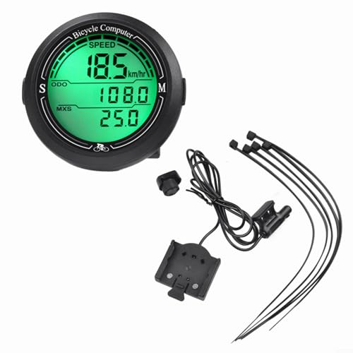 Fahrradcomputer und Kilometerzähler, kabellos, wasserdicht, Computer mit LCD-Hintergrundbeleuchtung, KM/H Fahrradtacho für Männer, Frauen, Teenager, Biker, Outdoor-Radfahren