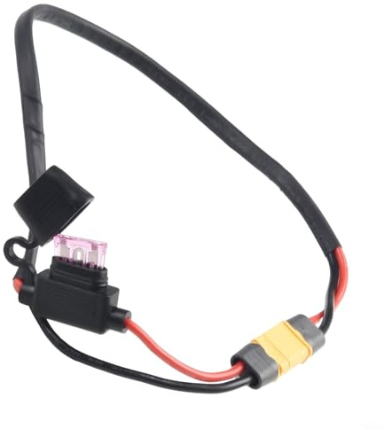 Heat Resistant Ebike Battery Power Cable 14AWG XT60 Discharge Wire Electric Lithium Battery Controller Fuse Silicone Power Cord 14AWG High Temperature Resistant Male And Female End