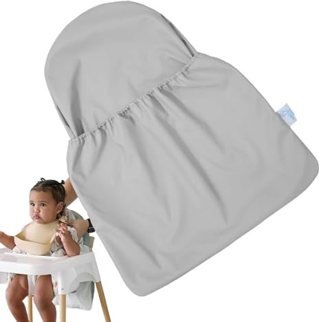 Highchair Pocket Pouch Children's High Chair Bag High Legged Dining Chair Storage Backrest Hanging Bag Wipeable High Chair Pouch Waterproof PU Leather Pocket Highchair Storage Solution