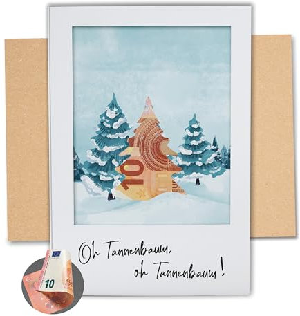 Lovely Cards - Geldgeschenke Weihnachten - schöner Wunschgutschein Weihnachten - Geldgeschenke verpacken - schöne Stanzkarte mit Umschlag (A6)