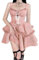 XKBHYD Robe plissée gothique pour femme - Taille empire - Mini robe à double couche - Taille haute - Lacée - Plissée - Robe croisée, Y2k Rose, M