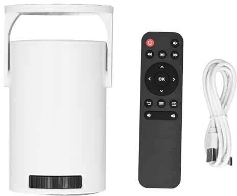 Proiettore Portatile, Piccolo Proiettore Intelligente 1080P, Proiettore Home Theater con Telecomando Ruotabile a 180° Senza Fili 2.4G per L'intrattenimento