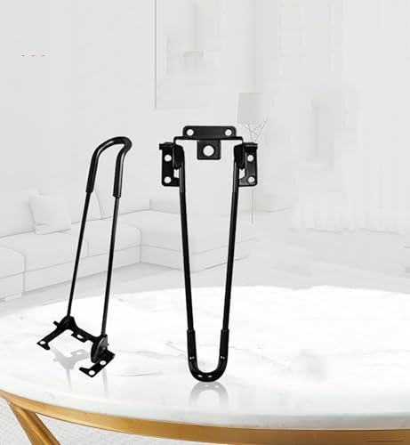 SGSKEIEY 4 PCS Pieds de Table pliants Pieds de Table en Épingle Pieds en Épingle À Cheveux en Acier avec pour Table Basse Chaise Table de Travail (50cm,2PCS)