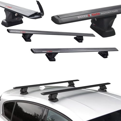 RIDIGO Dachträger für VW Caddy 3 III 2K 3/5-Tür 2004-2015 Fixpunkte (ohne Reling) Black