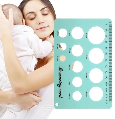 Portable Nipple Measuring Card - Breast Pump Flange Measuring Tool, Pump Sizing Card | Accurate Flange Guide Measurement Tool, Breastfeeding Accessory for New Moms, Nursing, and Pumping Comfort