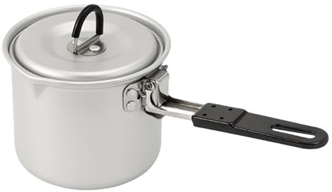 Tetera portátil de 770 ml para camping, hervidor de senderismo con mango plegable producido para entusiastas del aire libre