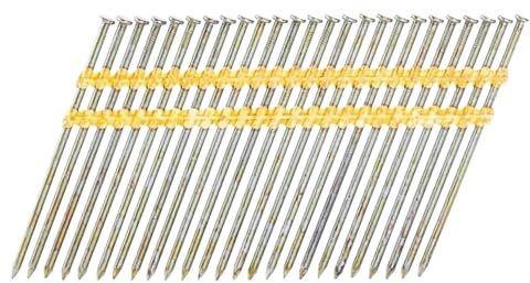 DA50mm Round Nail, 34 Degree Galvanized Collated Shank, Framing Construction Nails for Wood 200pcs