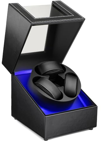 J&T Technology Watch Winder for 3 Automatic Watches,Black