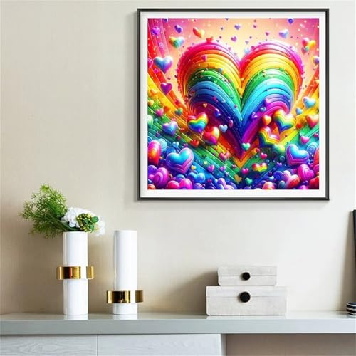 1000 Piece Jigsaw Puzzles for Adults Colorful Hearts, Fun Challenges, Educational Games, Difficult Jigsaw Puzzles for Adults, Puzzle 1000 Pieces