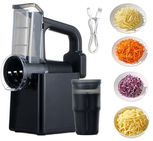 Cortador De Verduras Eléctrico,Utensilios de Cocina Recargables | Cortador Eléctrico De Verduras Y Rallador De Queso,Para Pepino Zanahoria Ajo Y Ensalada En Cocina Doméstica