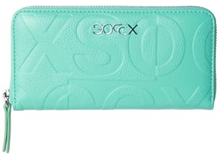 SOCCX Damen Longbörse mit All-Over-Logo-Prägung