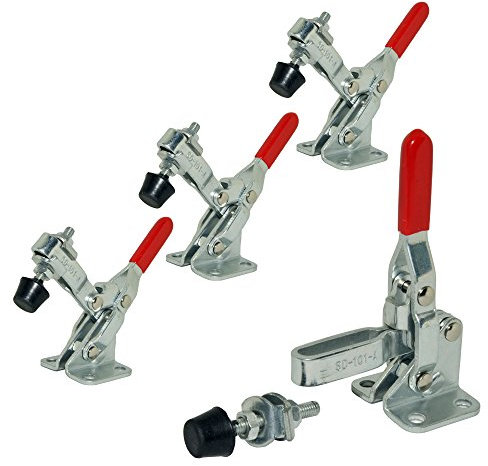 XRPAOWA 4 Pcs Vertical Hand Tool Quick-Release Toggle Clamp 110 lbs /50kg Holding Capacity Antislip 101-A Hand Tool