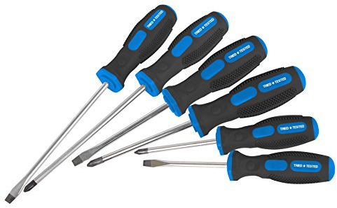 Tried + Tested Screwdriver Set 6 Piece Slotted, Phillips