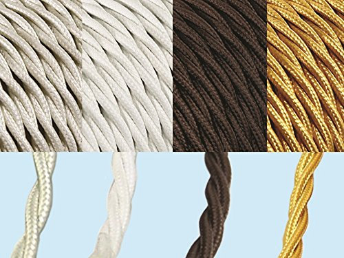 CAVO ELETTRICO TRECCIA ANTICO 3X1,5 MT25 MARRONE