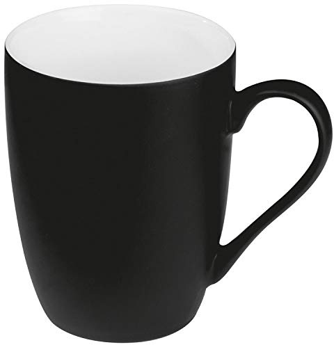 Porzellantasse / Kaffeetasse / Fassungsvermögen: 300 ml / Farbe: schwarz