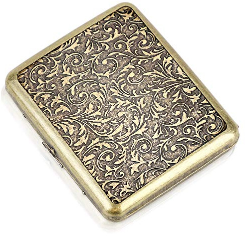 CaLeQi Zigarettenetui für 20 Gras, Golden (Gras)
