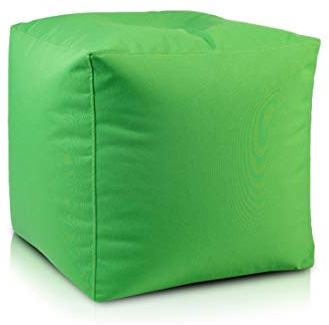 Ecopuf Cube - Sitzhocker Hocker Polyestergewebe Outdoor 100% Wasserdicht für außen und innen Sitzbox Würfel Pouf Ottomane Fußbank Zwei Größen erhältlich 50x50 cm - Faber Blau M8