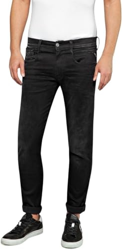 Replay Men's Anbass Slim-Fit Hyperflex Color X-Lite Jeans with Stretch