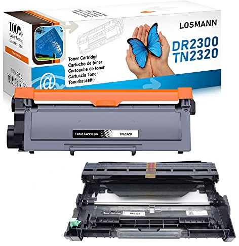 LOSMANN 1x Toner + 1x Trommel Kompatibel für Brother TN-2320 DR-2300 | für Brother MFC-L2700DN MFC-L2700DW MFC-L2720DW MFC-L2740DW HL-L2300D HL-L2340DW HL-L2360DN HL-L2365DW DCP-L2500D DCP-L2540DN