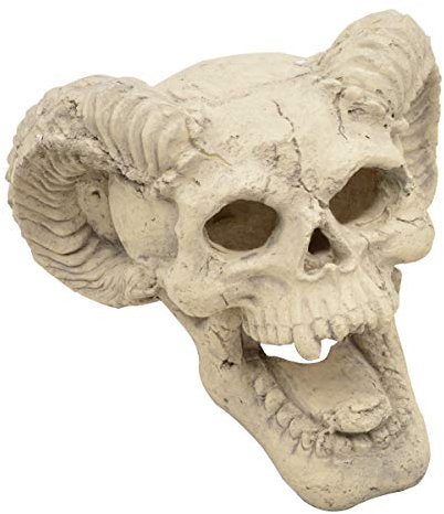 Stanbroil Demon Fireproof Fire Pit Fireplace Skull Gas Log per tutti i tipi di inserti a gas, senza sfiato e senza sfiato, propano, gel, etanolo, elettrico, camino esterno e braciere, decorazione di