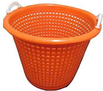 Extra Large Storage Basket Orange 58L (Graduated Fishing Camping Home)
