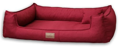 tierlando® Orthopädisches Hundebett Goofy Couture mit Matratzenschoner, waschbarer Bezug aus meliertem Möbelstoff, für mittlere bis sehr große Hunde Größe: 160x110cm | Farbe: 04 Dunkelrot