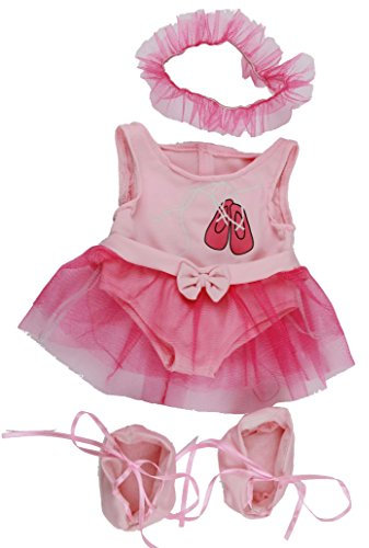 40cm Costume de Ballerine Rose - Vêtements Ours en Peluche - Ours Non Inclus