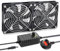 GDSTIME Dual 120mm Fan with 220V 240V AC Plug 2 x 120mm Computer Fan DC 4-12V Adjustable Speed Big Airflow For Cabinet Chassis PC Server Machine