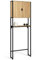 IDMarket - Meuble étagère dessus WC placard DETROIT design industriel