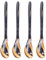 4 Stück Löffel aus Horn Eierlöffel Horn Ochsenhornlöffel Löffel Set Dessertlöffel Kaffeelöffel Rührlöffel Suppenlöffel für Kuchen Salz Tee Kaffee Honig