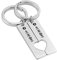Rolaonly 2 Stücke Schlüsselanhänger mit Spotify Code Musik Code Scanbar Plaque Herz Silber Edelstahl Personalisierte Geschenk für Herren Damen