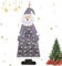 Adventskalender Türe zum Befüllen Kinder,Filz Adventskalender Stoff Hängen,24 Taschen Stoff Weihnachtskalender selbst Befüllen Santa XXL Weihnachten Adventskalender Taschen,Stoffbeutel Tüten (Grau)