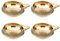 Diya-Set aus antikem Messing, für Puja-Zimmer, Diwali Diya, Diwali-Dekorationen, Artikel für Zuhause und Diwali-Geschenke (Design 4), 4 Stück