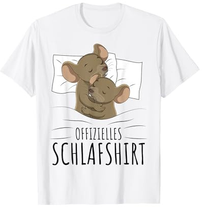 Offizielles Schlafshirt Maus Schlafen Mäuse T-Shirt