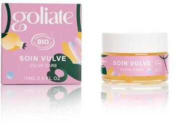 GOLIATE Baume intime - soin vulve apaisant - enrichi en Calendula et Vitamine E | Vegan, Bio - Hydratant - Femme - sécheresse, ménopause - Fabriqué en France - 15ml