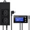 KETOTEK PID Termostato per Rettili Serra Acquario Digitale Dimmerabile Presa Termostato con Giorno Notte Timer Digitale Spina Regolatore di Temperatura con Sonda